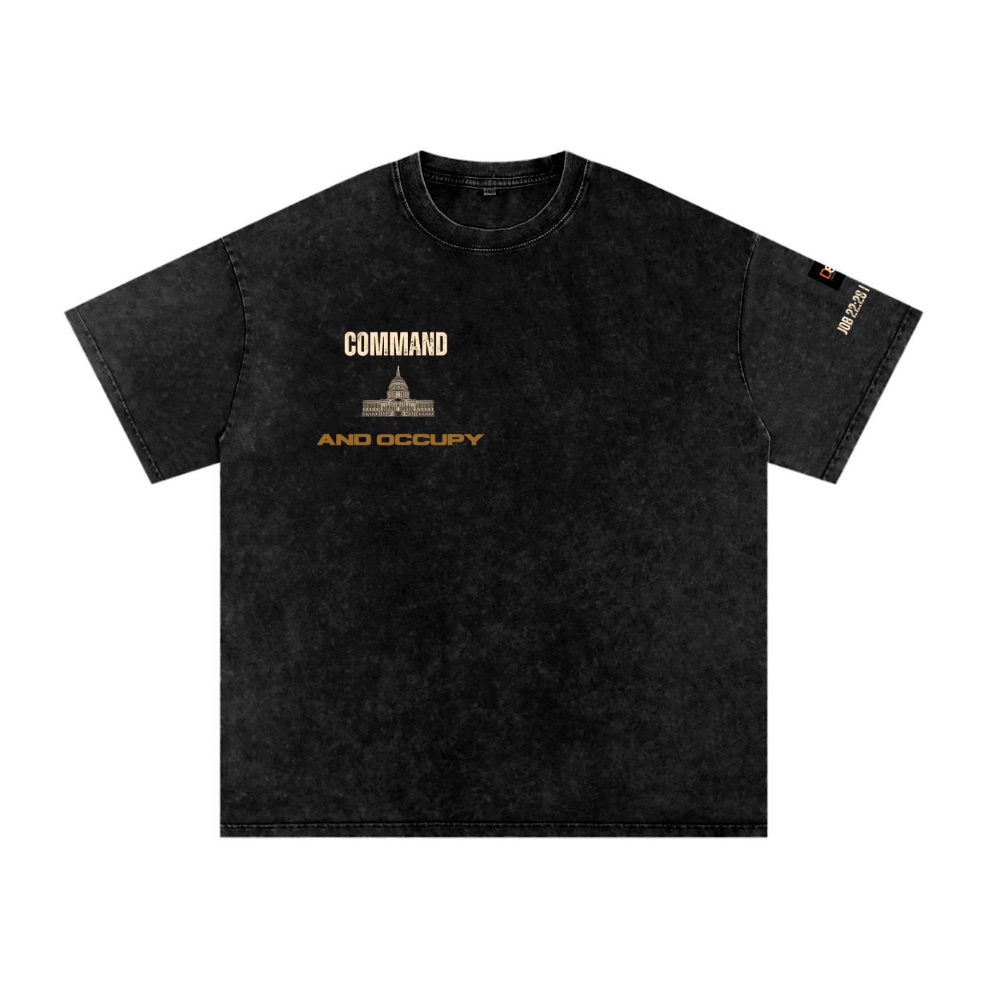 Snow Washed Oversized Cotton T-Shirt